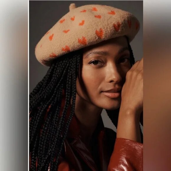 Anthropologie Maeve Icon Beret - Hearts